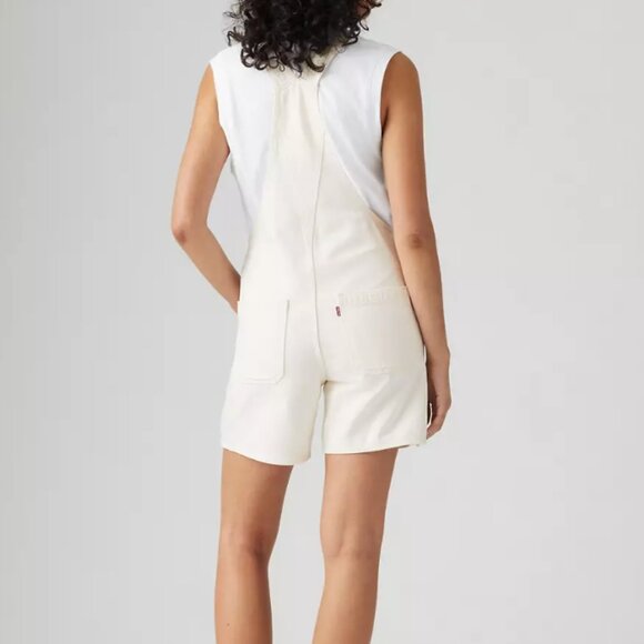 Levi's Utility Shortalls, White, Medium - Picture 2 of 7